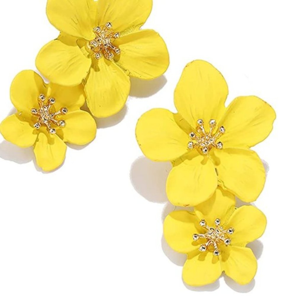 🌸 Double Flower Summer Earrings 🌸